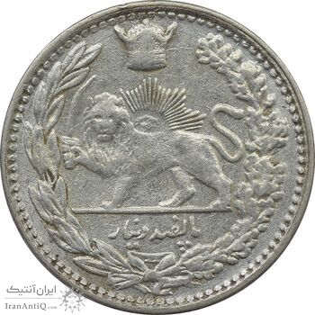 سکه 500 دینار 1306 (6 تاریخ سورشارژ) - AU55 - رضا شاه