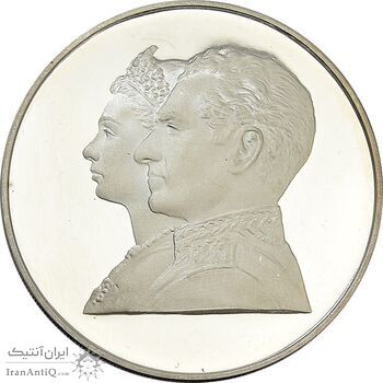 مدال نقره 200 ریال جشنهای 2500 ساله 1350 - MS64 - محمد رضا شاه