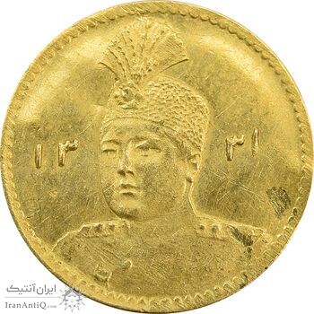 سکه طلا 2000 دینار 1331 تصویری - MS62 - احمد شاه