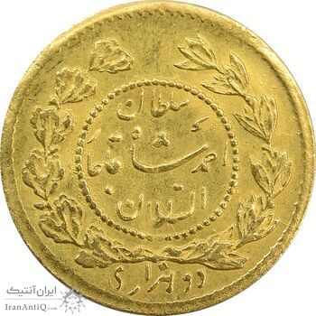 سکه طلا 2000 دینار 1335 تصویری - MS63 - احمد شاه