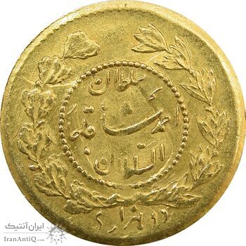 سکه طلا 2000 دینار 1343/33 تصویری (سورشارژ تاریخ) - MS63 - احمد شاه