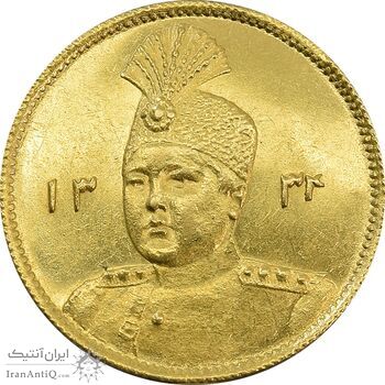 سکه طلا 1 تومان 1334 تصویری (تاریخ کوچک) - MS64 - احمد شاه