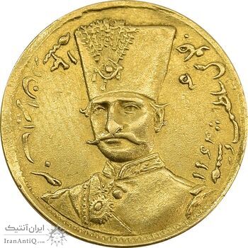 سکه طلا 1 تومان 1304 - AU58 - ناصرالدین شاه