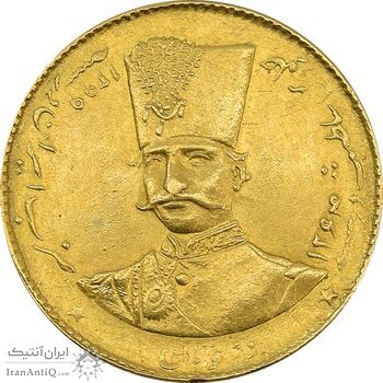 سکه طلا 2 تومان 1299 تصویری - MS62 - ناصرالدین شاه