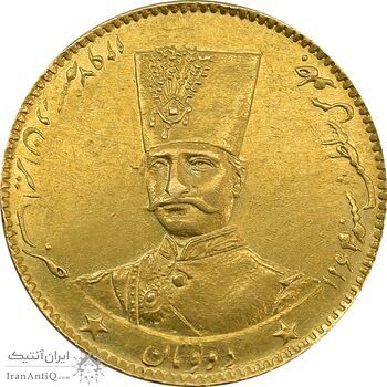 سکه طلا 2 تومان 1297 تصویری - MS63 - ناصرالدین شاه