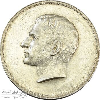 مدال نقره بیست و پنجمین سال سلطنت 1344 - MS62 - محمدرضا شاه