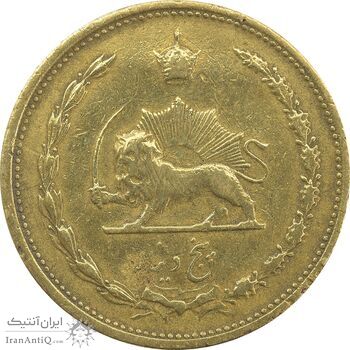 سکه 5 دینار 1316 (6 بزرگ) برنز - F - رضا شاه