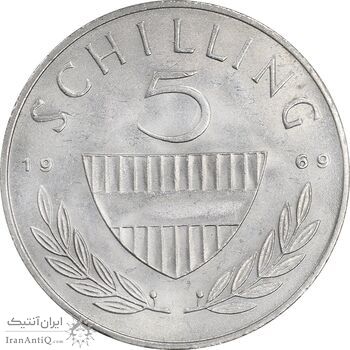 سکه 5 شیلینگ 1969 جمهوری دوم - MS63 - اتریش سکه 5 شیلینگ 1969 جمهوری دوم - MS63 - اتریش