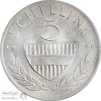 سکه 5 شیلینگ 1970 جمهوری دوم - MS61 - اتریش سکه 5 شیلینگ 1970 جمهوری دوم - MS61 - اتریش