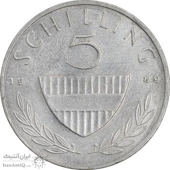 سکه 5 شیلینگ 1989 جمهوری دوم - AU55 - اتریش سکه 5 شیلینگ 1989 جمهوری دوم - AU55 - اتریش