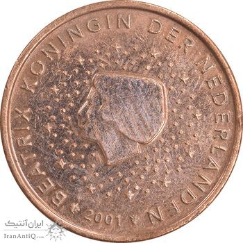 سکه 5 یورو سنت 2001 بئاتریکس - EF45 - هلند