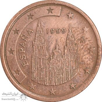 سکه 5 یورو سنت 1999 خوآن کارلوس یکم - EF45 - اسپانیا