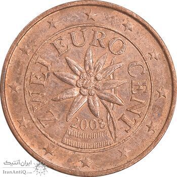 سکه 2 یورو سنت 2008 جمهوری دوم - AU50 - اتریش