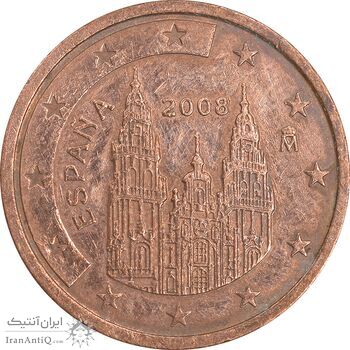 سکه 2 یورو سنت 2008 خوآن کارلوس یکم - EF45 - اسپانیا