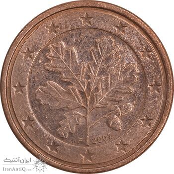سکه 1 یورو سنت 2002F جمهوری فدرال - AU50 - آلمان