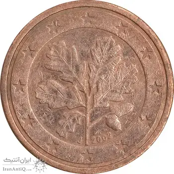 سکه 1 یورو سنت 2002J جمهوری فدرال - EF45 - آلمان