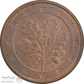 سکه 1 یورو سنت 2008F جمهوری فدرال - AU50 - آلمان