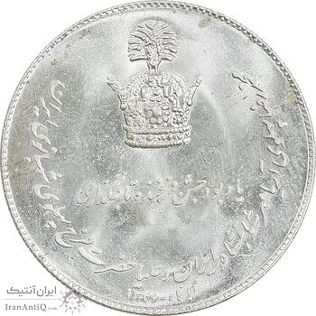 مدال نقره جشن تاجگذاری 1346 - MS64 - محمد رضا شاه