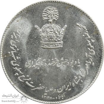 مدال نقره جشن تاجگذاری 1346 - MS64 - محمد رضا شاه