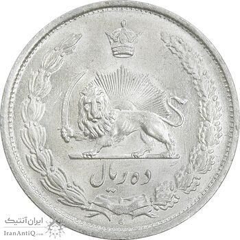 سکه 10 ریال 1323 - MS63 - محمد رضا شاه