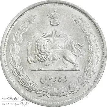 سکه 10 ریال 1323 - MS63 - محمد رضا شاه