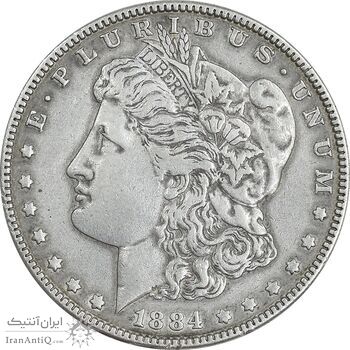 سکه یک دلار 1884 مورگان - EF40 - آمریکا