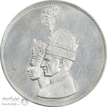 مدال یادبود نقره جشن تاجگذاری 1346 - AU - محمد رضا شاه