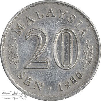 سکه 20 سن 1980 پادشاهی انتخابی - EF45 - مالزی سکه 20 سن 1980 پادشاهی انتخابی - EF45 - مالزی
