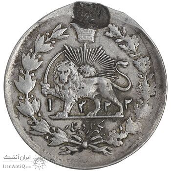 سکه 1000 دینار 1322 خطی - EF - مظفرالدین شاه