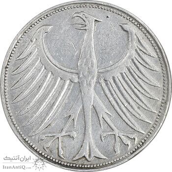 سکه 5 مارک 1951J جمهوری فدرال - EF40 - آلمان