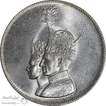 مدال نقره جشن تاجگذاری 1346 - MS64 - محمد رضا شاه