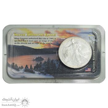 مدال یادبود 1 دلار 2001 عقاب - با پک فابریک - PF68 - آمریکا