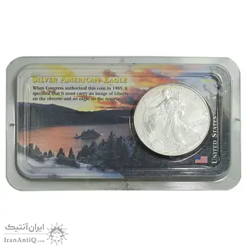 مدال یادبود 1 دلار 2001 عقاب - با پک فابریک - PF68 - آمریکا