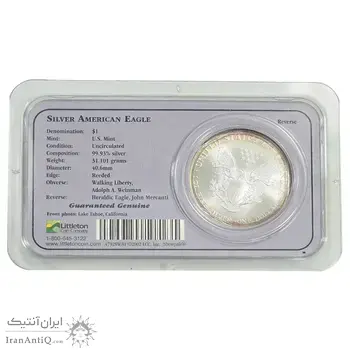 مدال یادبود 1 دلار 2001 عقاب - با پک فابریک - PF68 - آمریکا