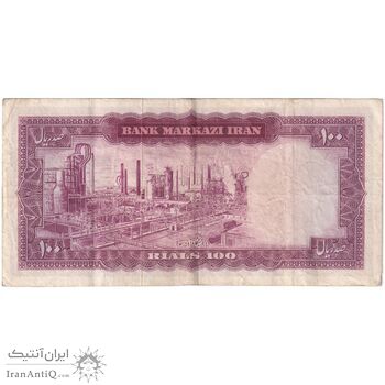 اسکناس 100 ریال 1342 - تک - VF35 - محمد رضا شاه