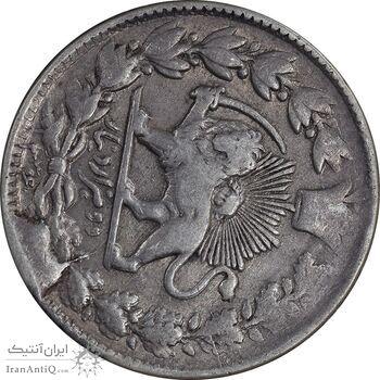 سکه 2000 دینار 1306 صاحبقران - سورشارژ تاریخ - EF40 - ناصرالدین شاه