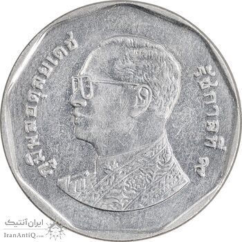 سکه 5 بات 2016 رامای نهم - AU50 - تایلند