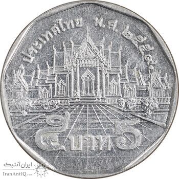 سکه 5 بات 2016 رامای نهم - AU50 - تایلند