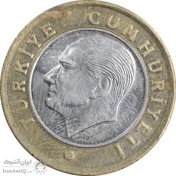 سکه 1 لیر 2020 جمهوری - تیپ یک - AU55 - ترکیه