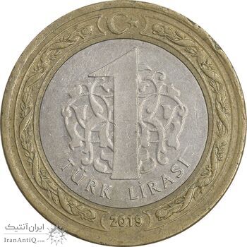 سکه 1 لیر 2019 جمهوری - تیپ یک - EF45 - ترکیه