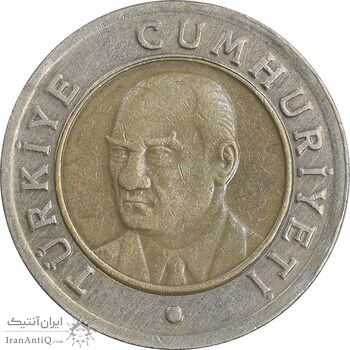 سکه 1 لیر 2006 جمهوری - EF45 - ترکیه