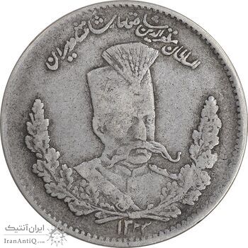 سکه 2000 دینار 1323 تصویری - EF40 - مظفرالدین شاه