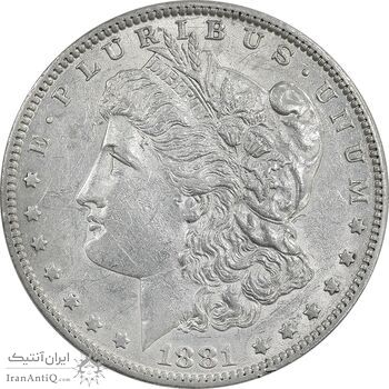 سکه یک دلار 1881O مورگان - AU55 - آمریکا