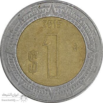 سکه 1 پزو 2015 ایالات متحده - AU50 - مکزیک سکه 1 پزو 2015 ایالات متحده - AU50 - مکزیک