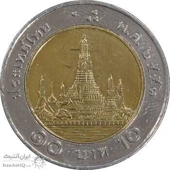 سکه 10 بات 2008 رامای نهم - EF45 - تایلند سکه 10 بات 2008 رامای نهم - EF45 - تایلند