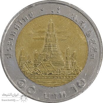 سکه 10 بات 2010 رامای نهم - EF45 - تایلند سکه 10 بات 2010 رامای نهم - EF45 - تایلند