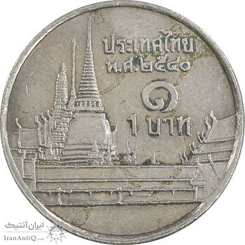 سکه 1 بات 2017 رامای نهم - AU50 - تایلند