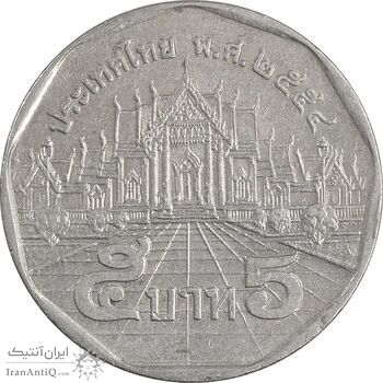 سکه 5 بات 2011 رامای نهم - AU50 - تایلند