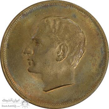 مدال برنز بیست و پنجمین سال سلطنت 1344 - UNC - محمدرضا شاه