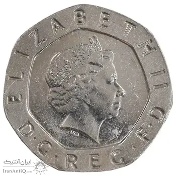 سکه 20 پنس 2005 الیزابت دوم - AU50 - انگلستان
